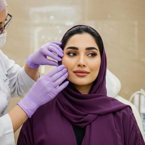woman being treated in beauty clinic