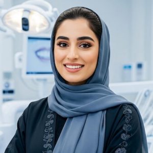 woman smiling