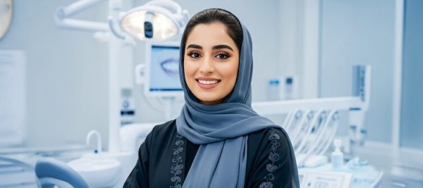 woman smiling