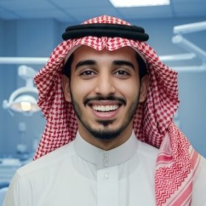 a young man smiling