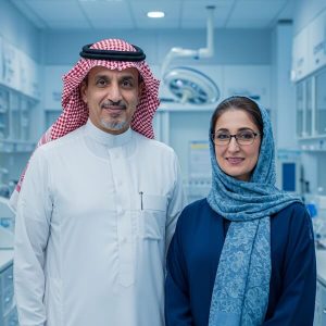 saudi man and a woman