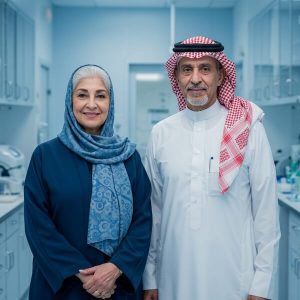 senior saudi man and a woman