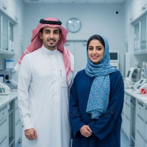 a young saudi man and a woman