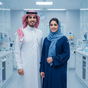 a young saudi man and a woman