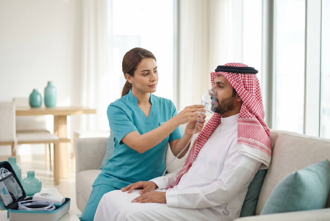 العلاج التنفسي في المنزل